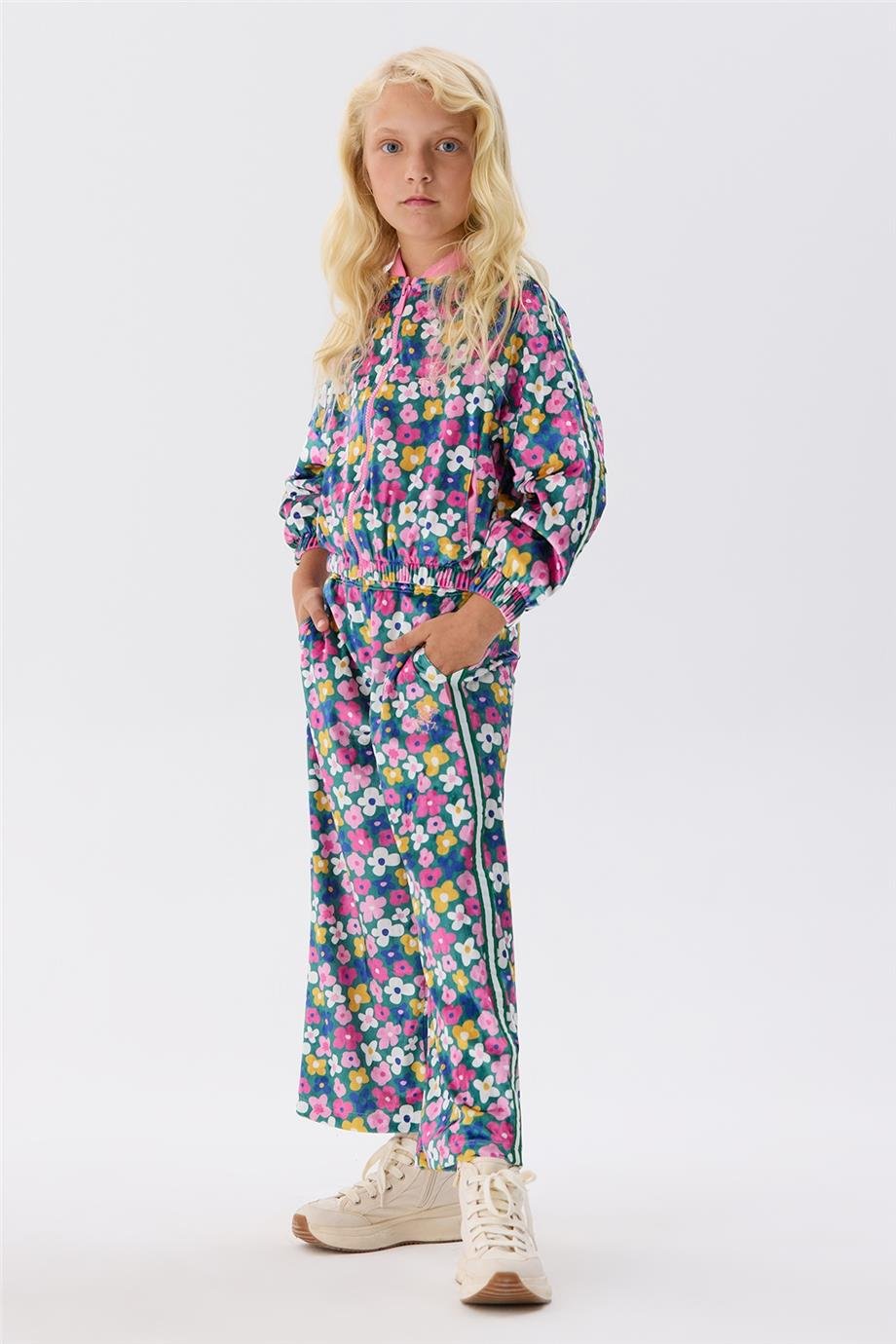 Beverly Hills Polo Club Kız Çocuk Desenli Eşofman Altı