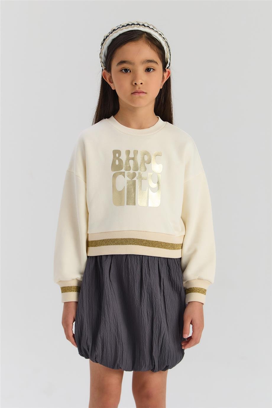 Beverly Hills Polo Club Kız Çocuk Ekru SweatshirtBeverly Hills Polo Club Kız Çocuk Ekru Sweatshirt