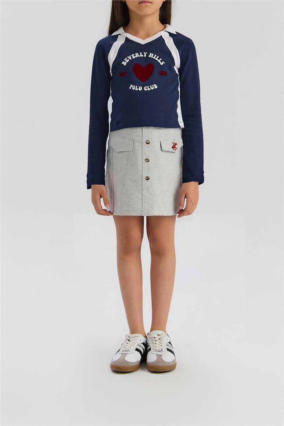 Beverly Hills Polo Club Kız Çocuk Gri EtekBeverly Hills Polo Club Kız Çocuk Gri Etek