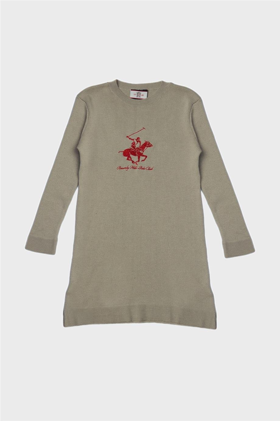 Beverly Hills Polo Club Kız Çocuk Gri Elbise