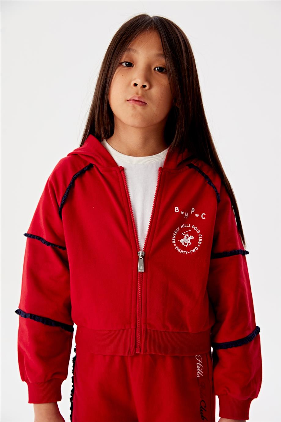 Beverly Hills Polo Club Kız Çocuk Kırmızı Eşofman Üstü
