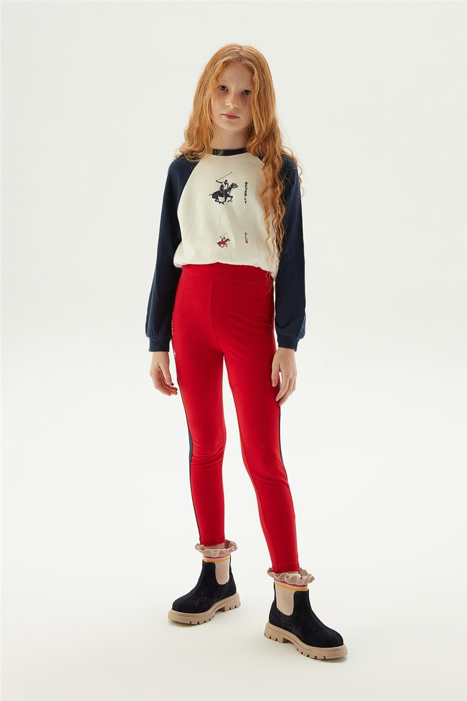 Beverly Hills Polo Club Kız Çocuk Kırmızı Tayt