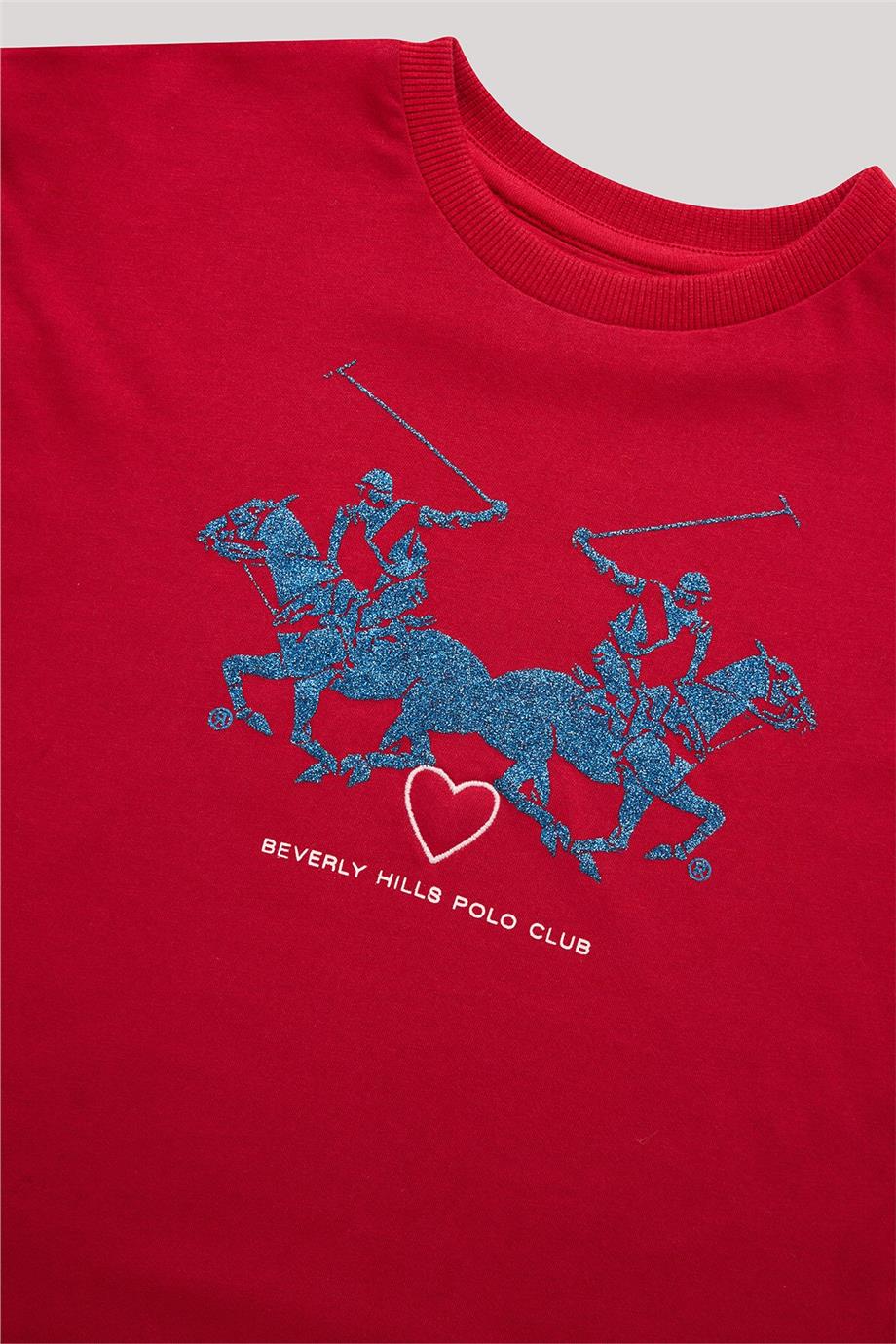 Beverly Hills Polo Club Kız Çocuk Kırmızı T-Shirt