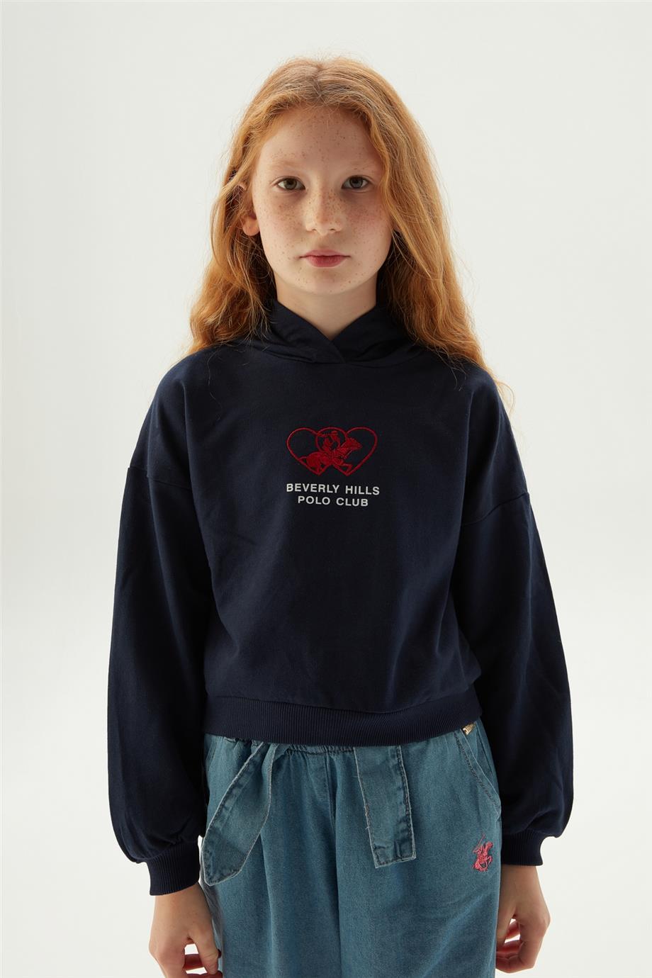 Beverly Hills Polo Club Kız Çocuk Lacivert Sweatshirt