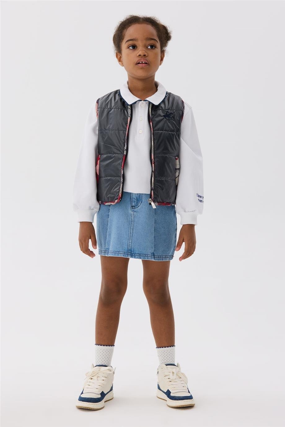 Beverly Hills Polo Club Kız Çocuk Lacivert Yelek