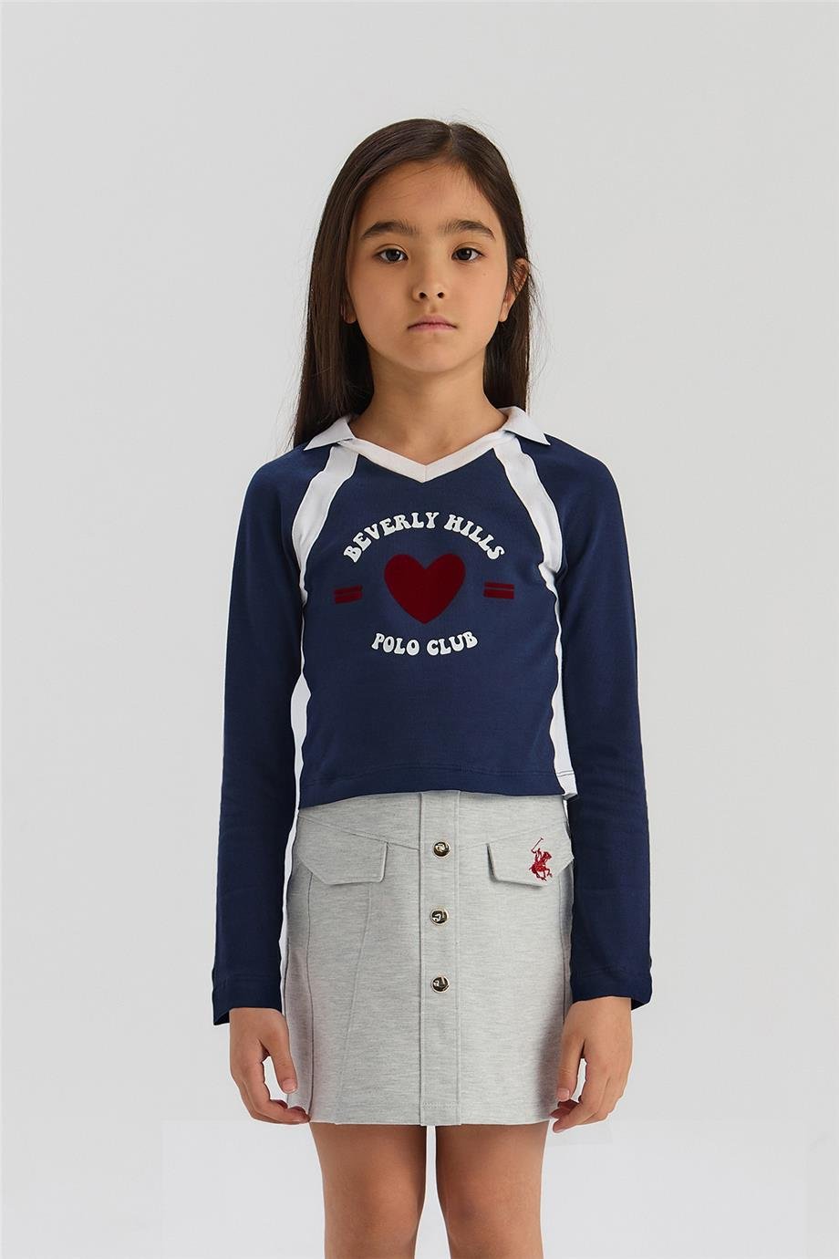 Beverly Hills Polo Club Kız Çocuk Lacivert TshirtBeverly Hills Polo Club Kız Çocuk Lacivert Tshirt
