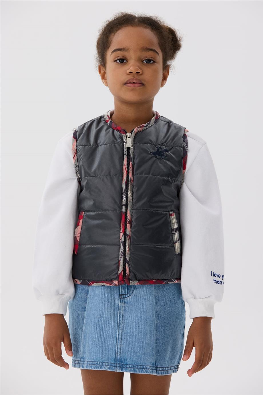 Beverly Hills Polo Club Kız Çocuk Lacivert Yelek