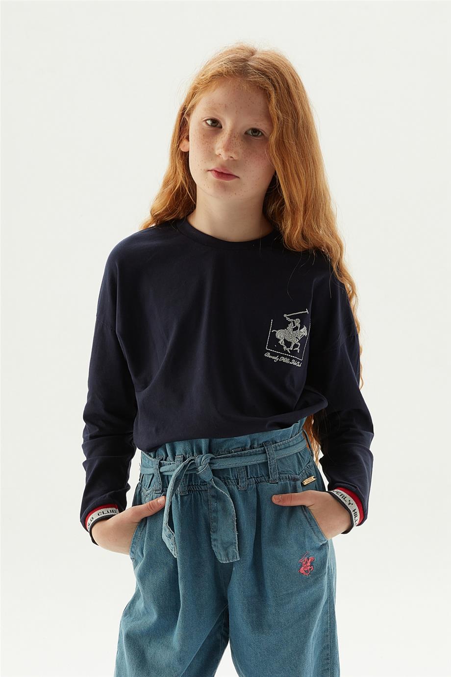 Beverly Hills Polo Club Kız Çocuk Lacivert Pantolon