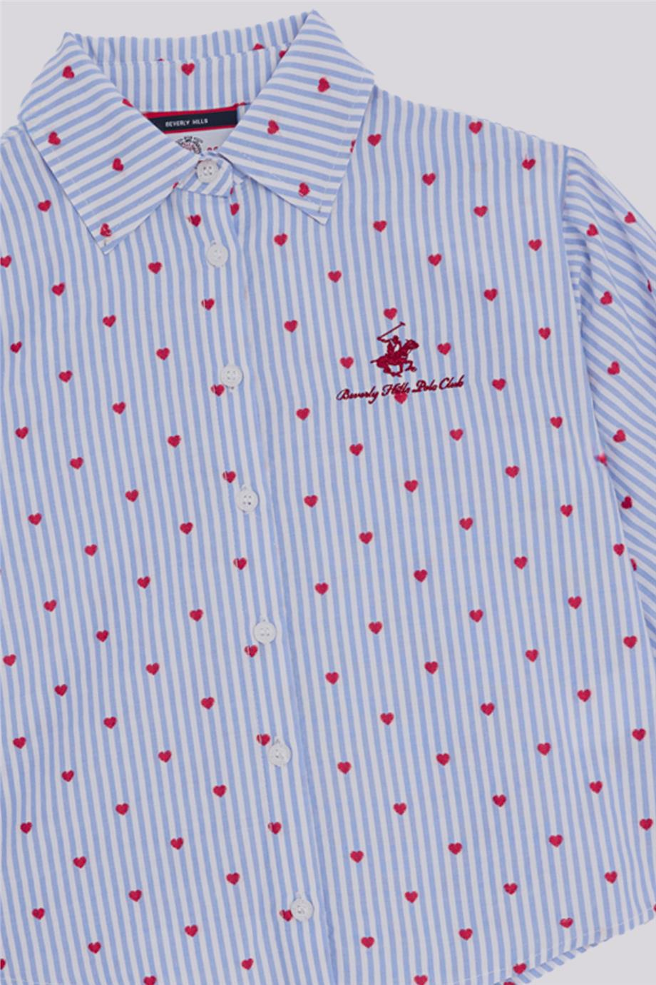 Beverly Hills Polo Club Kız Çocuk Mavi GömlekBeverly Hills Polo Club Kız Çocuk Mavi Gömlek
