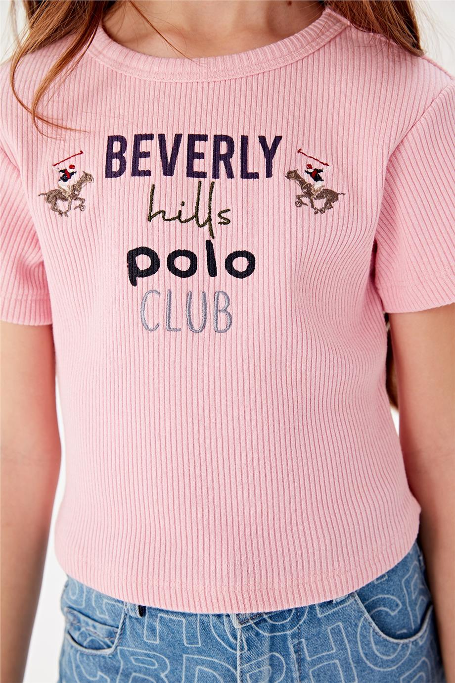 Beverly Hills Polo Club Kız Çocuk Pembe T-Shirt