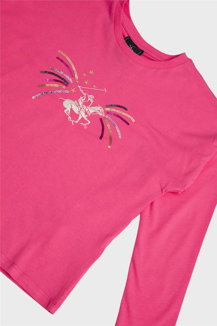 Beverly Hills Polo Club Kız Çocuk Pembe T-Shirt