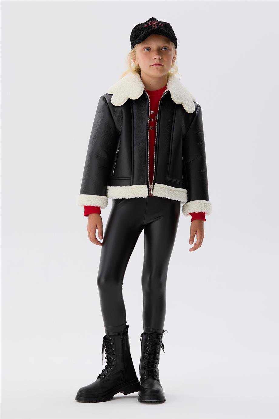 Beverly Hills Polo Club Kız Çocuk Siyah Ceket