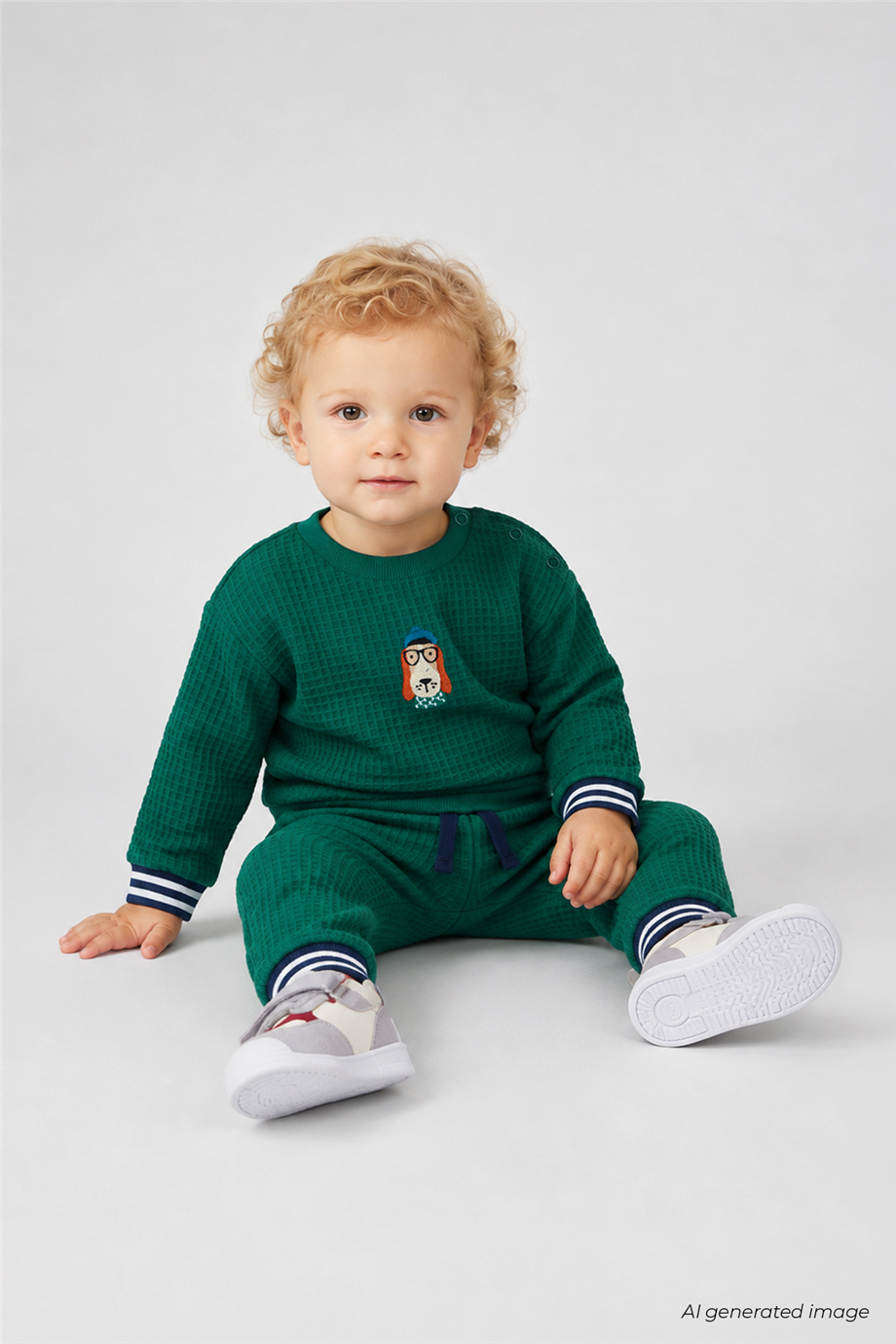 B&G Baby Boys Appliquéd Crew Neck Eşofman SetB&G Baby Boys Appliquéd Crew Neck Eşofman Set