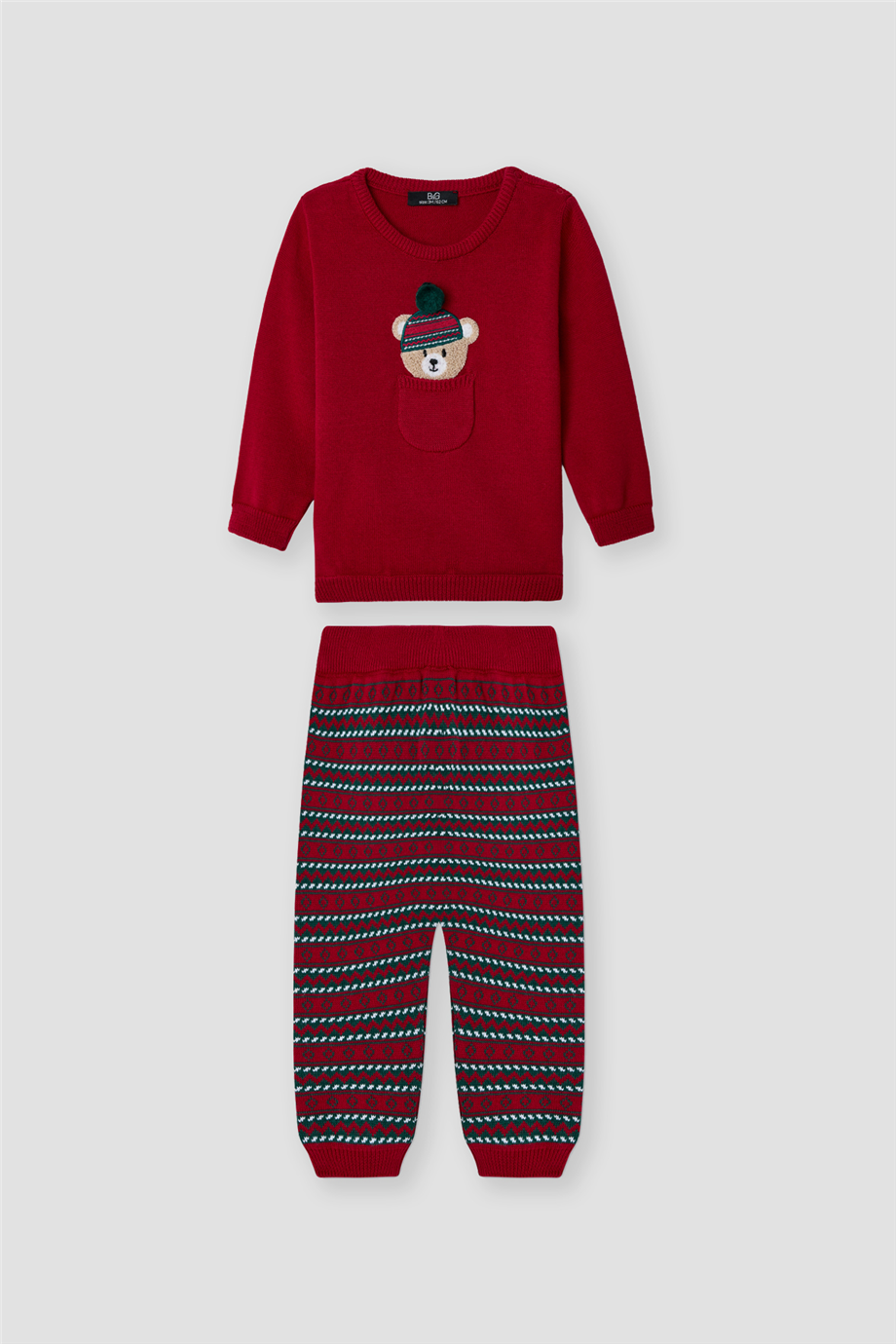 B&G Baby Boys Crew Neck Patterned Set and SetsB&G Baby Boys Crew Neck Patterned Set and Sets