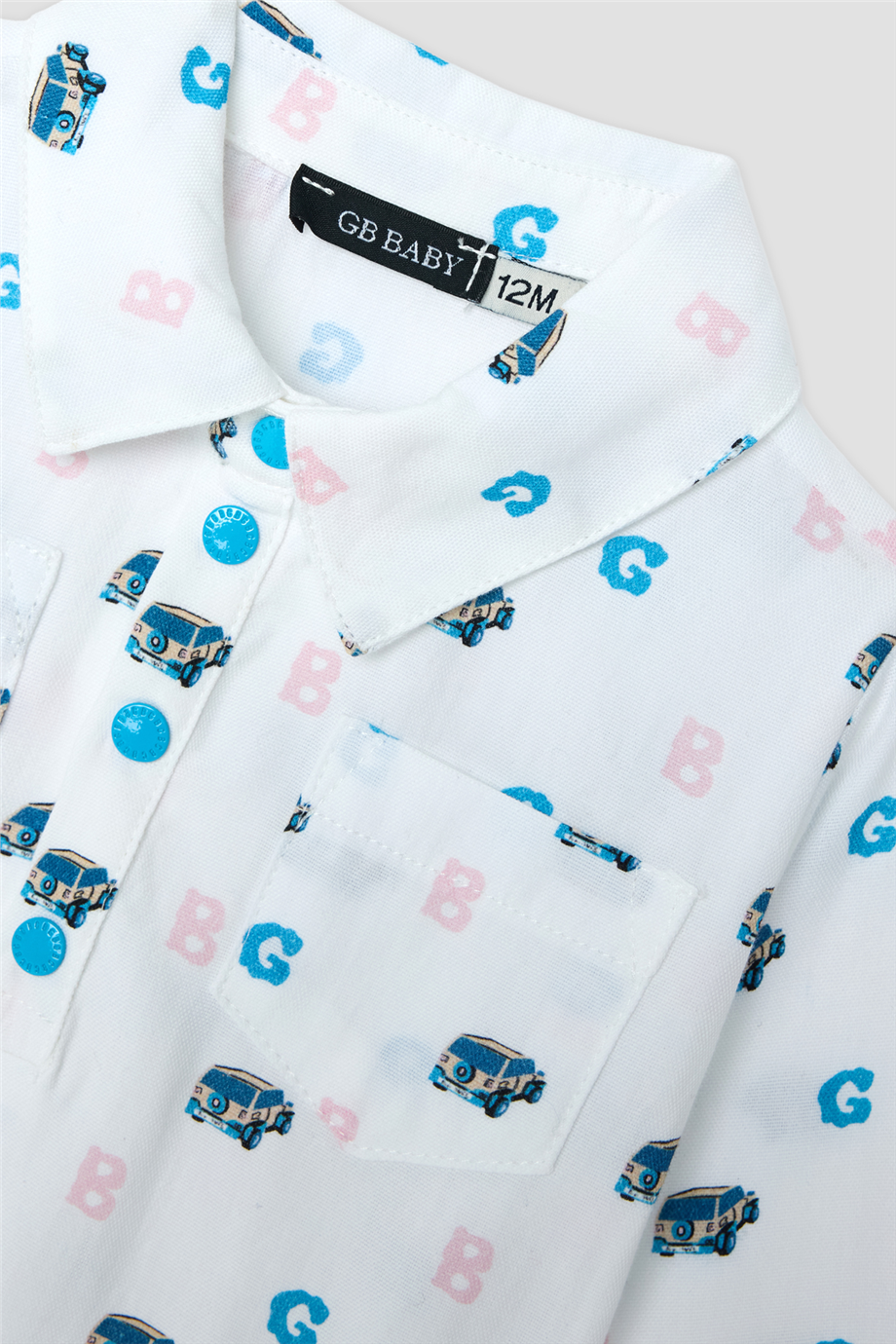 B&G Erkek Bebek Desenli Pantolon Gömlek SetB&G Erkek Bebek Desenli Pantolon Gömlek Set