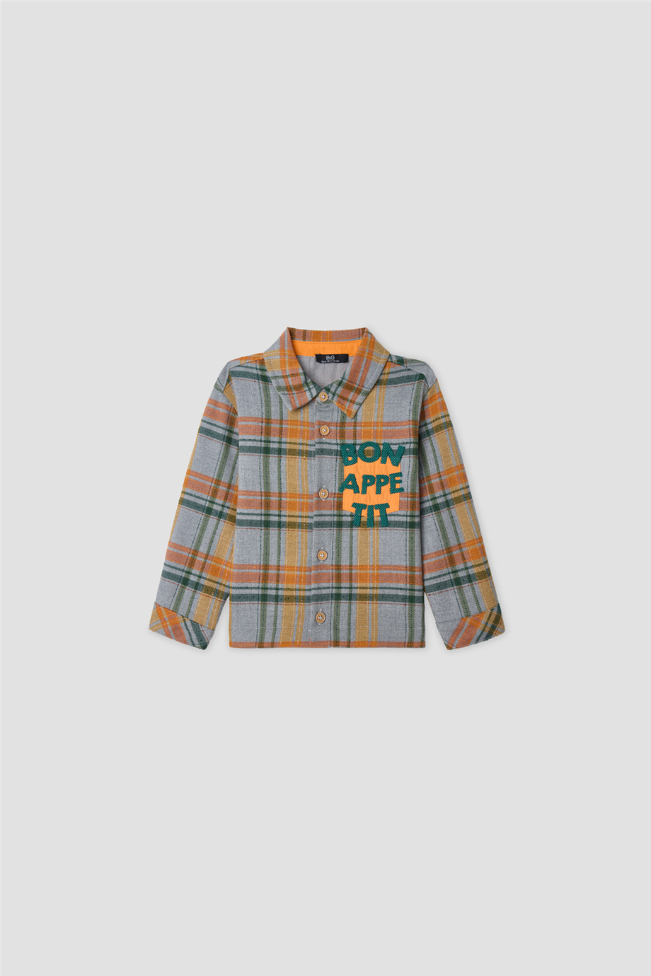 B&G Baby Boys Shirt Collar Plaid ShirtB&G Baby Boys Shirt Collar Plaid Shirt