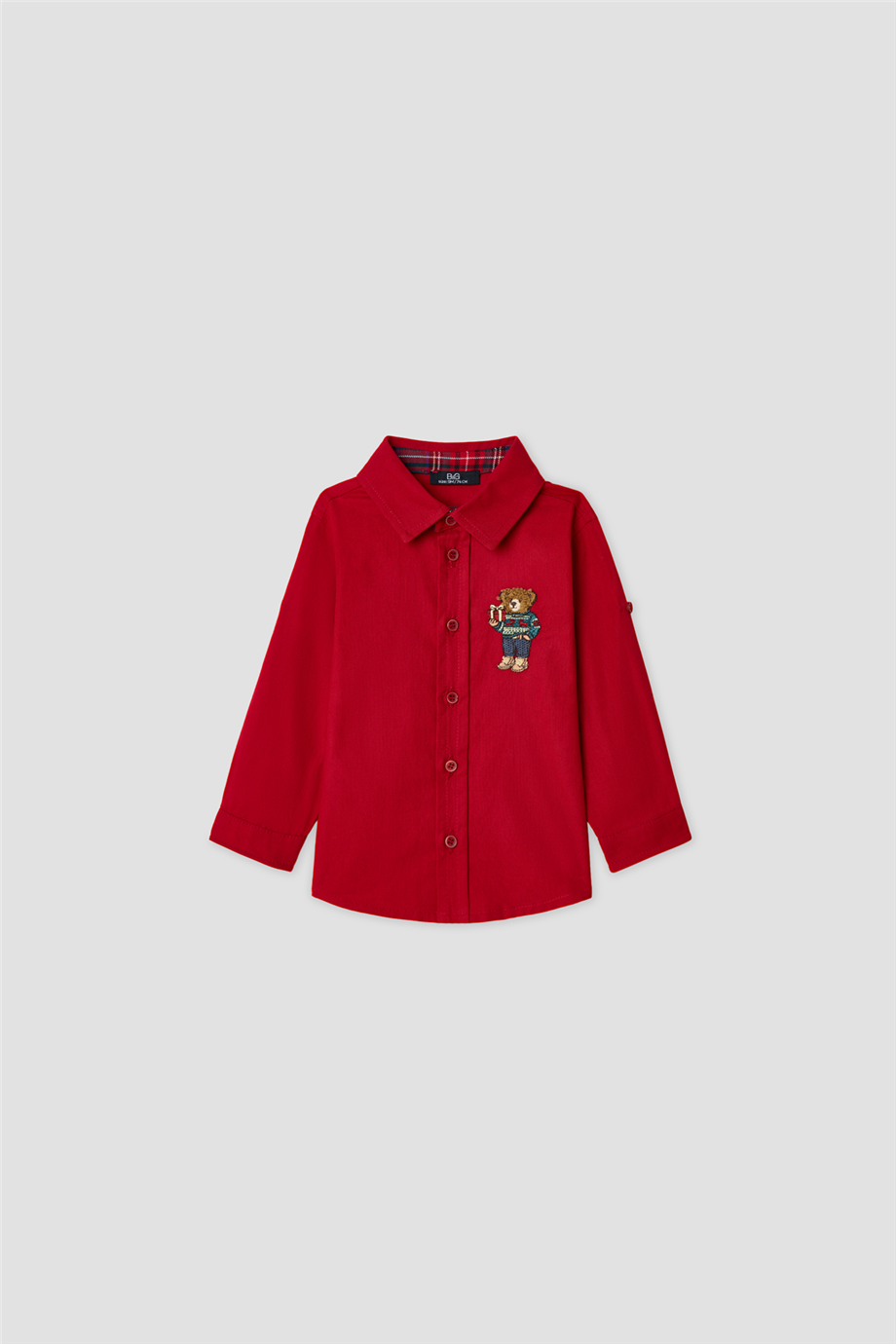 B&G Baby Boys Shirt Collar Red ShirtB&G Baby Boys Shirt Collar Red Shirt