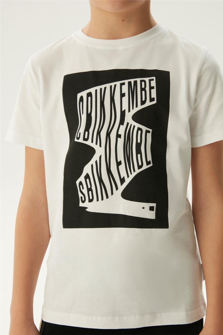 Bikkembergs Erkek Çocuk Beyaz T-Shirt