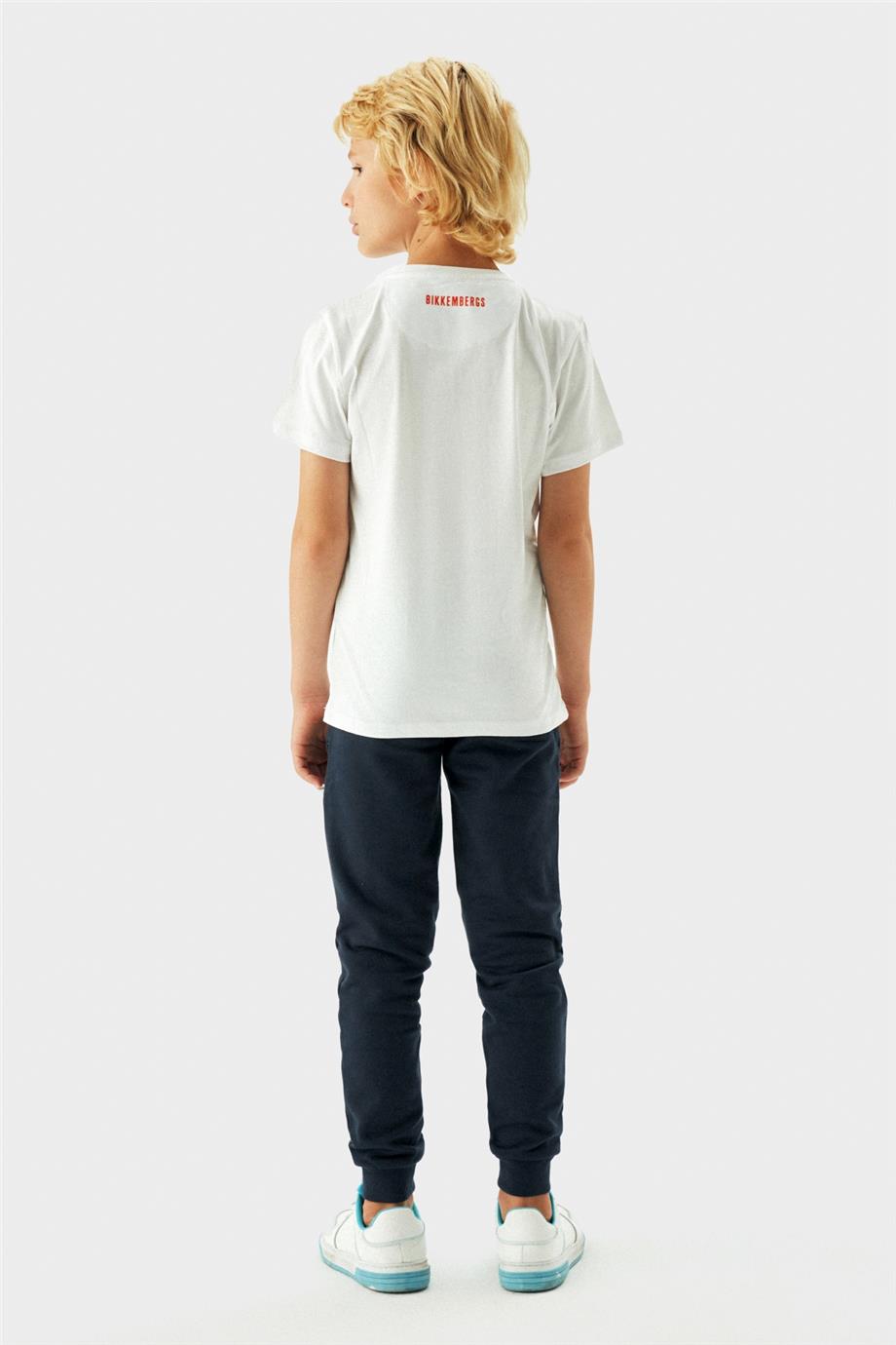 Bikkembergs Erkek Çocuk Beyaz T-Shirt