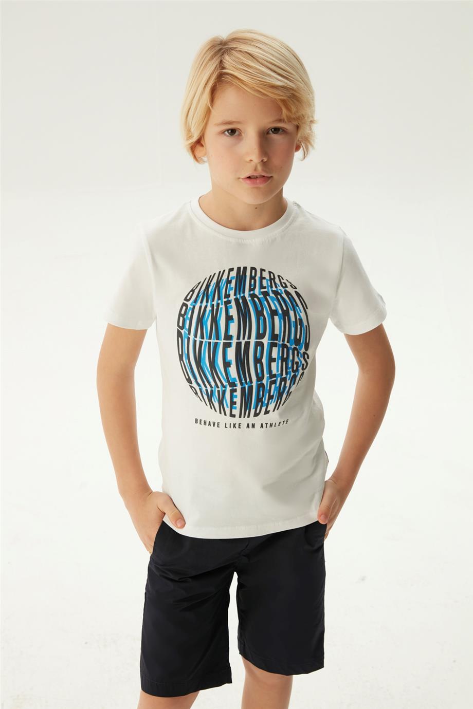 Bikkembergs Erkek Çocuk Beyaz T-Shirt