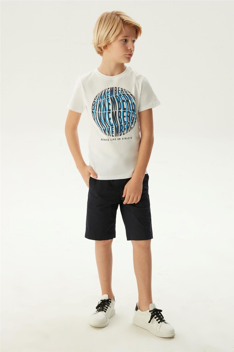 Bikkembergs Erkek Çocuk Beyaz T-Shirt