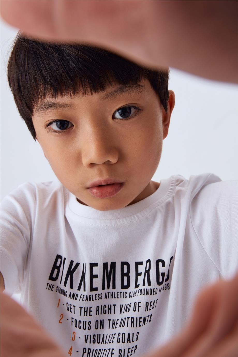 Bikkembergs Erkek Çocuk Beyaz Tshirt