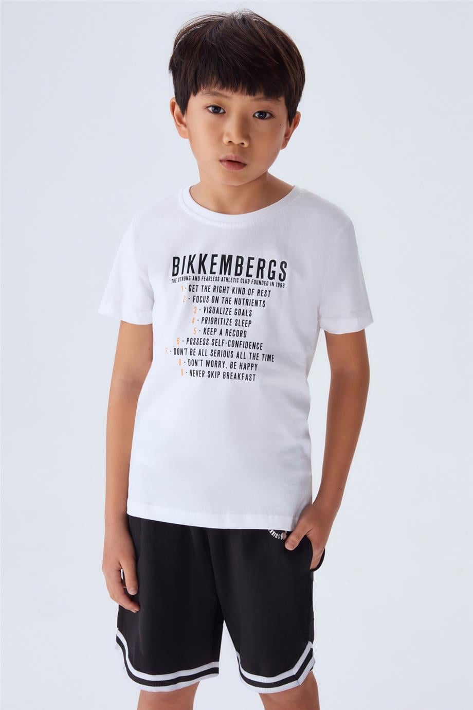 Bikkembergs Erkek Çocuk Beyaz Tshirt
