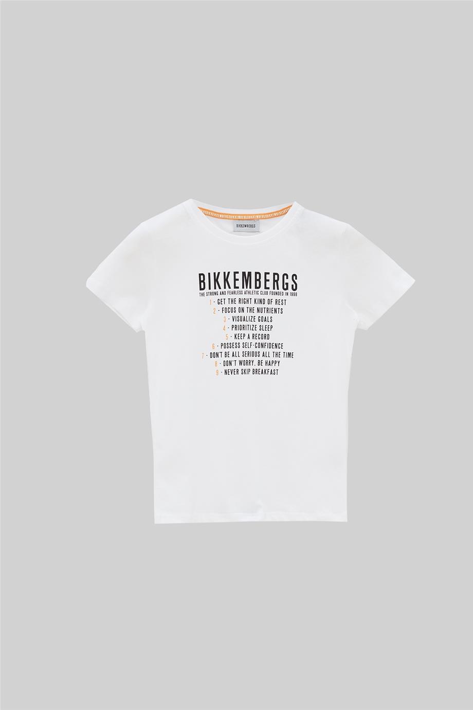 Bikkembergs Erkek Çocuk Beyaz Tshirt