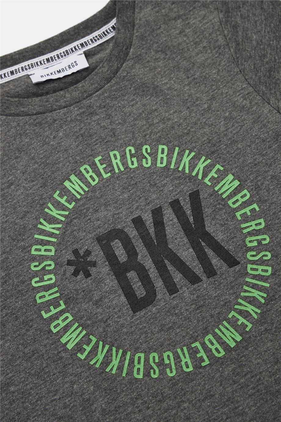 Bikkembergs Erkek Çocuk Gri Melanj T-Shirt