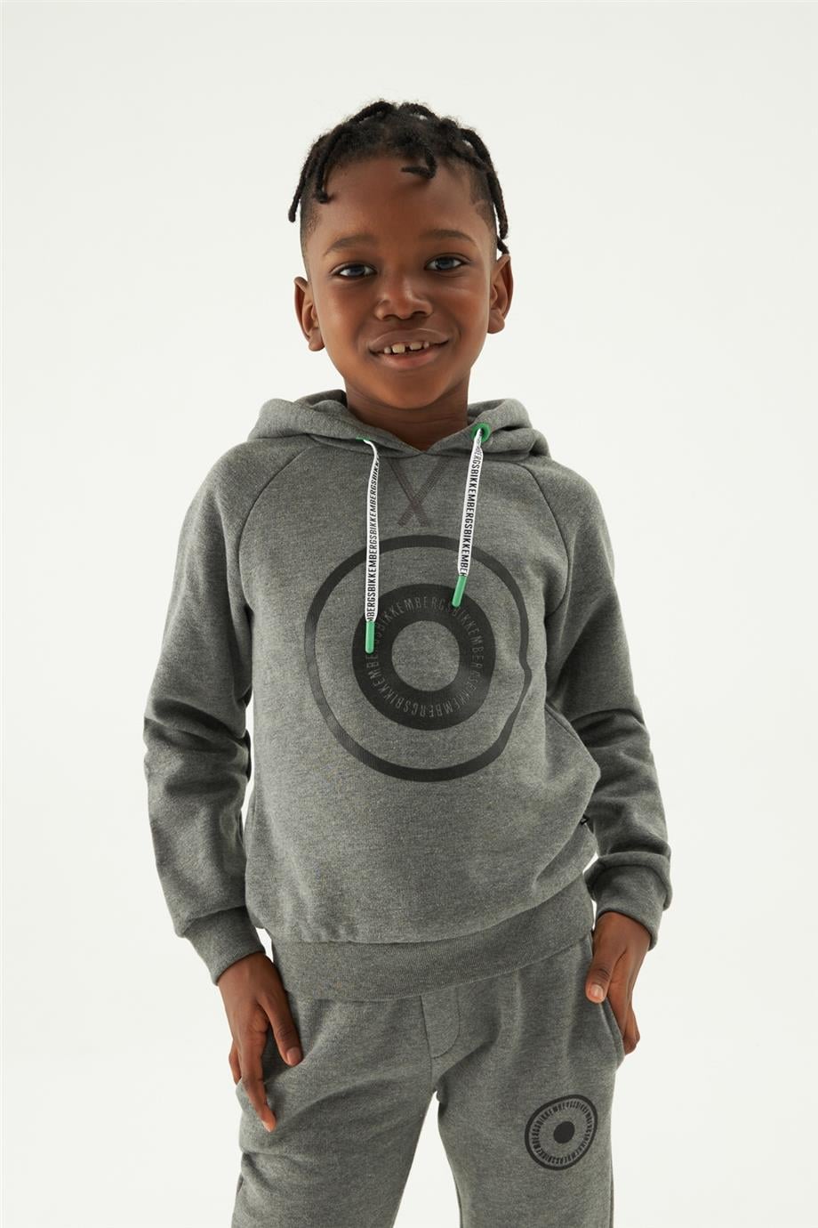 Bikkembergs Erkek Çocuk Gri Sweatshirt
