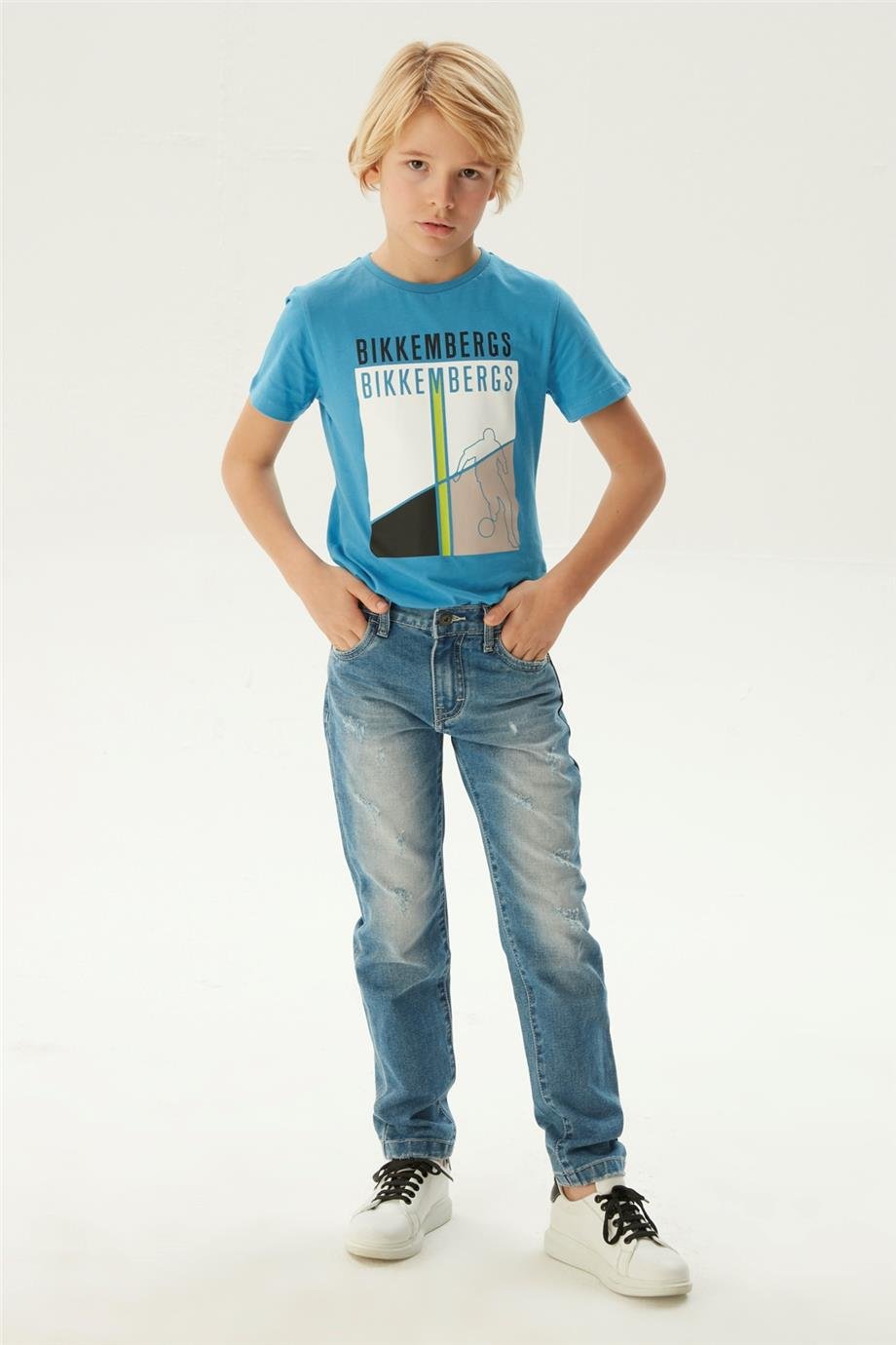 Bikkembergs Erkek Çocuk Mavi Pantolon