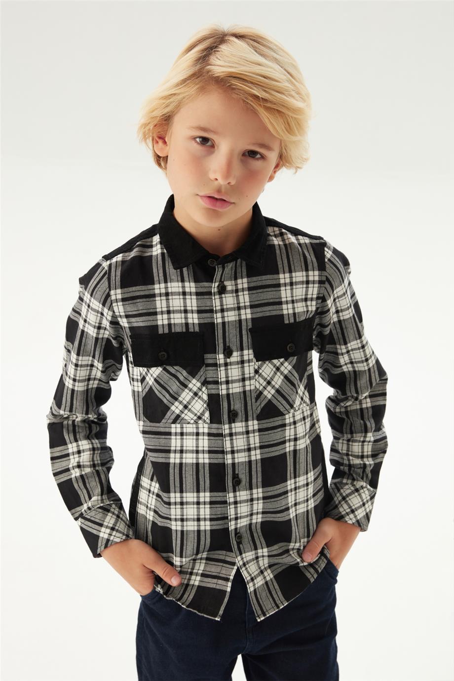 Bikkembergs Erkek Çocuk Siyah Gömlek