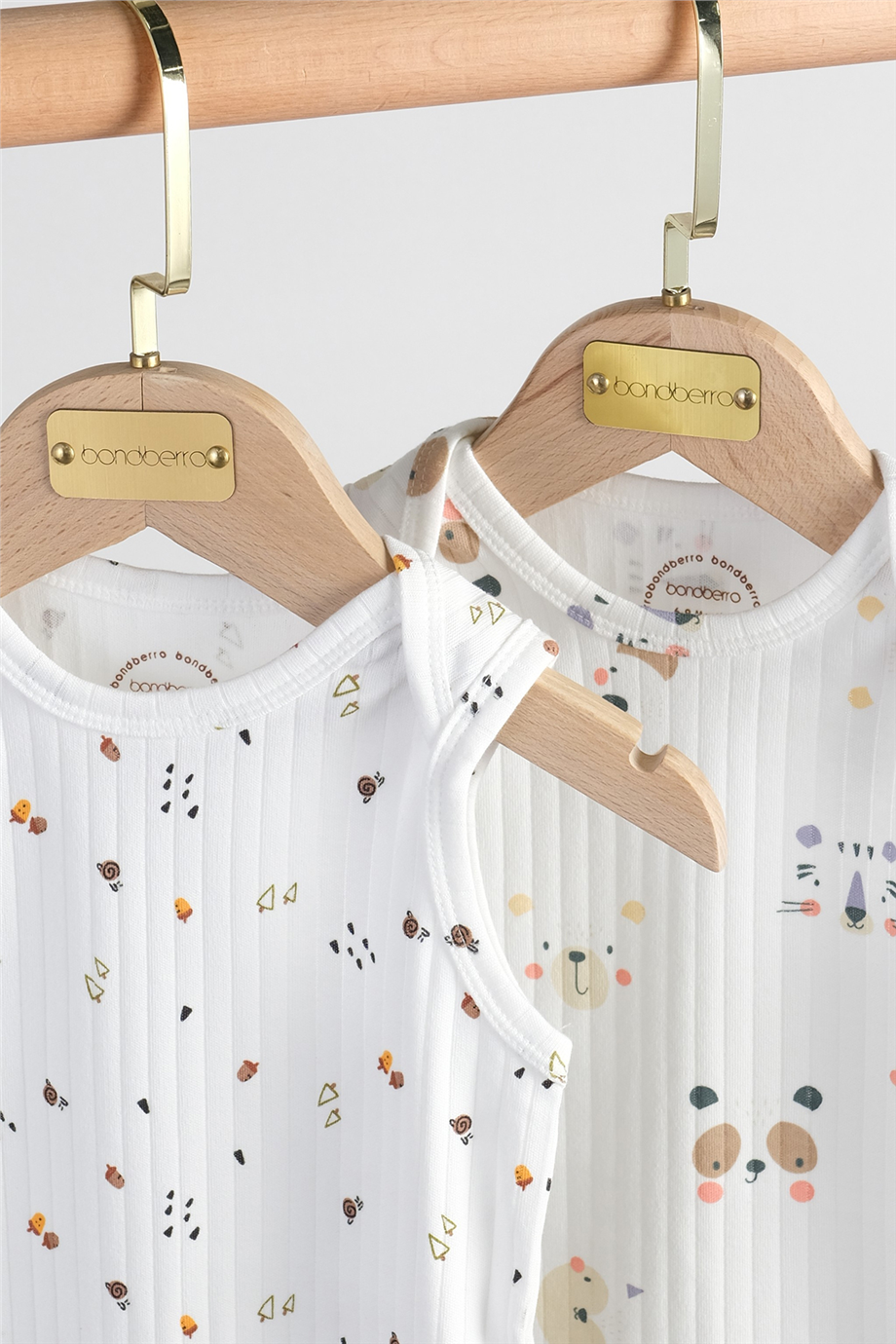 Bondberro Baby Boy 2-Pack Ribbed Envelope Neck Sleeveless Newborn BodysuitBondberro Baby Boy 2-Pack Ribbed Envelope Neck Sleeveless Newborn Bodysuit