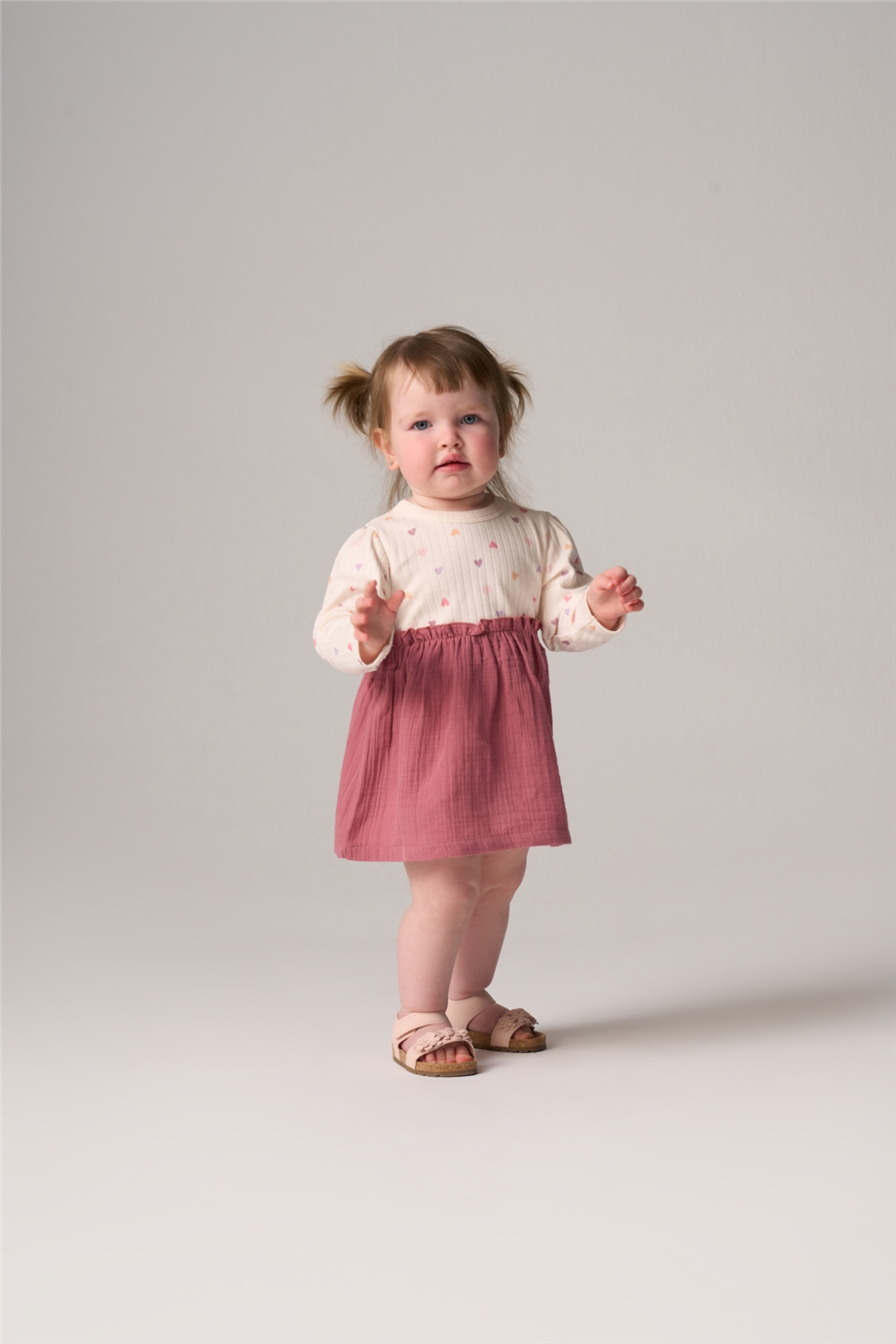 Bondberro Baby Girl Heart Print DressBondberro Baby Girl Heart Print Dress
