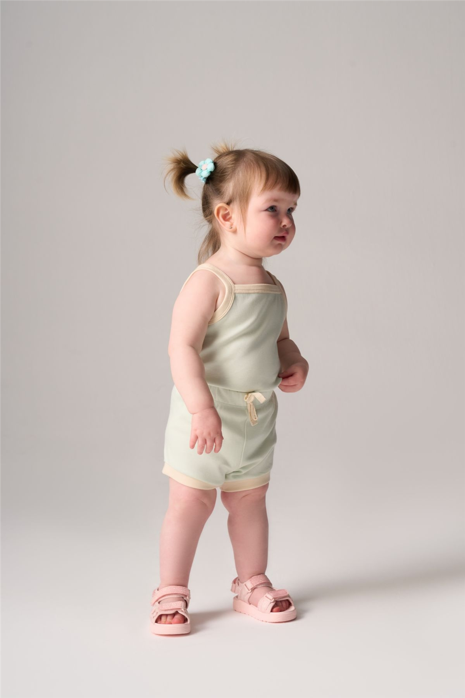 Bondberro Baby Girl Strappy Bodysuit & Short SetBondberro Baby Girl Strappy Bodysuit & Short Set