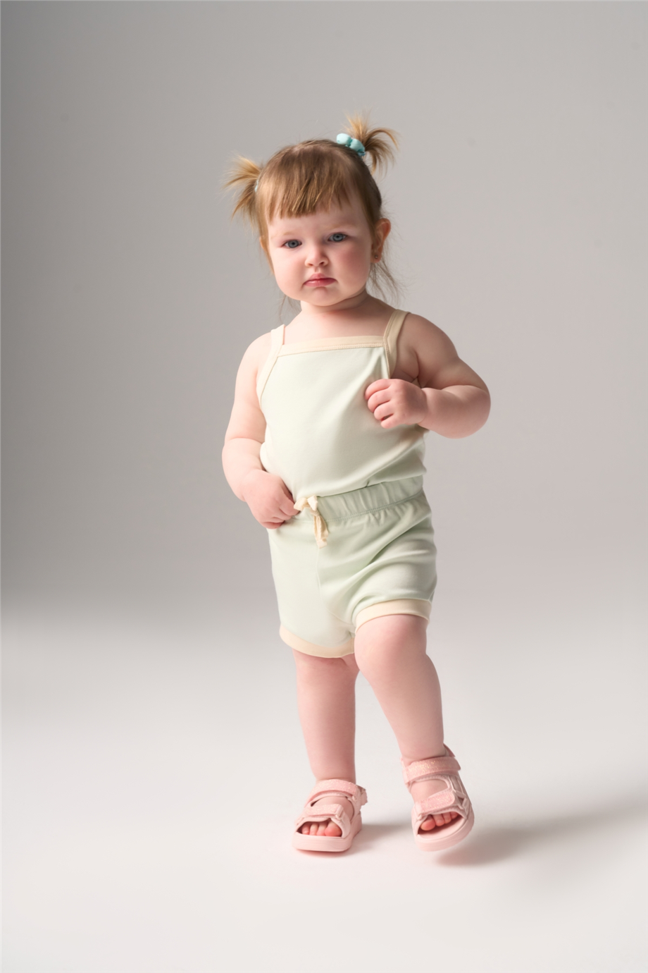 Bondberro Baby Girl Strappy Bodysuit & Short SetBondberro Baby Girl Strappy Bodysuit & Short Set