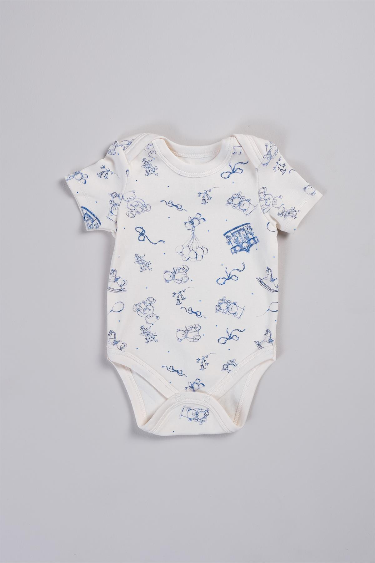 Bonderro 2'li Takım Çiçek Desenli Kaşkorse Bebek ve Çocuk Zıbın & BodyBonderro 2'li Takım Çiçek Desenli Kaşkorse Bebek ve Çocuk Zıbın & Body