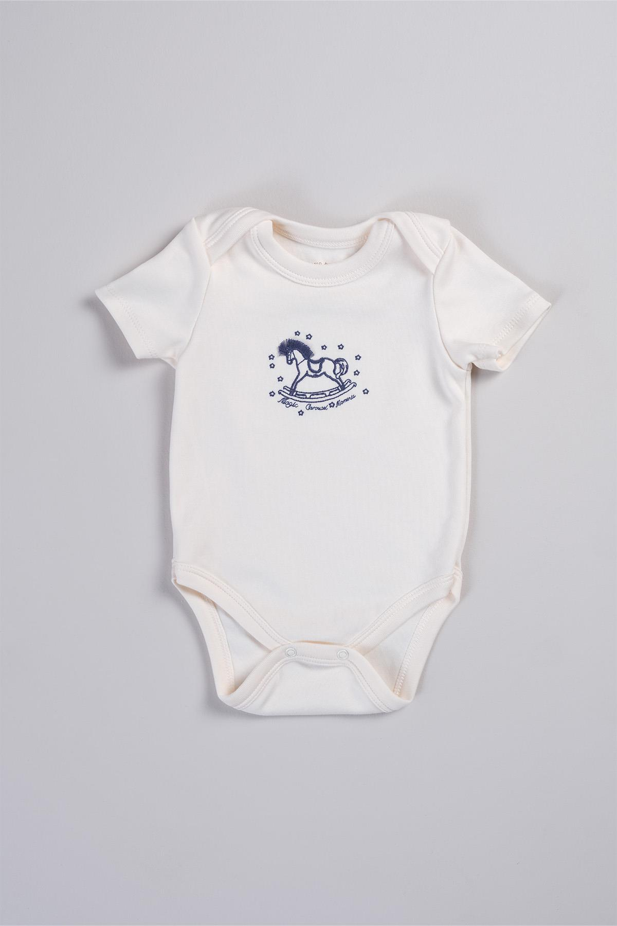 Bonderro 2'li Takım Çiçek Desenli Kaşkorse Bebek ve Çocuk Zıbın & BodyBonderro 2'li Takım Çiçek Desenli Kaşkorse Bebek ve Çocuk Zıbın & Body