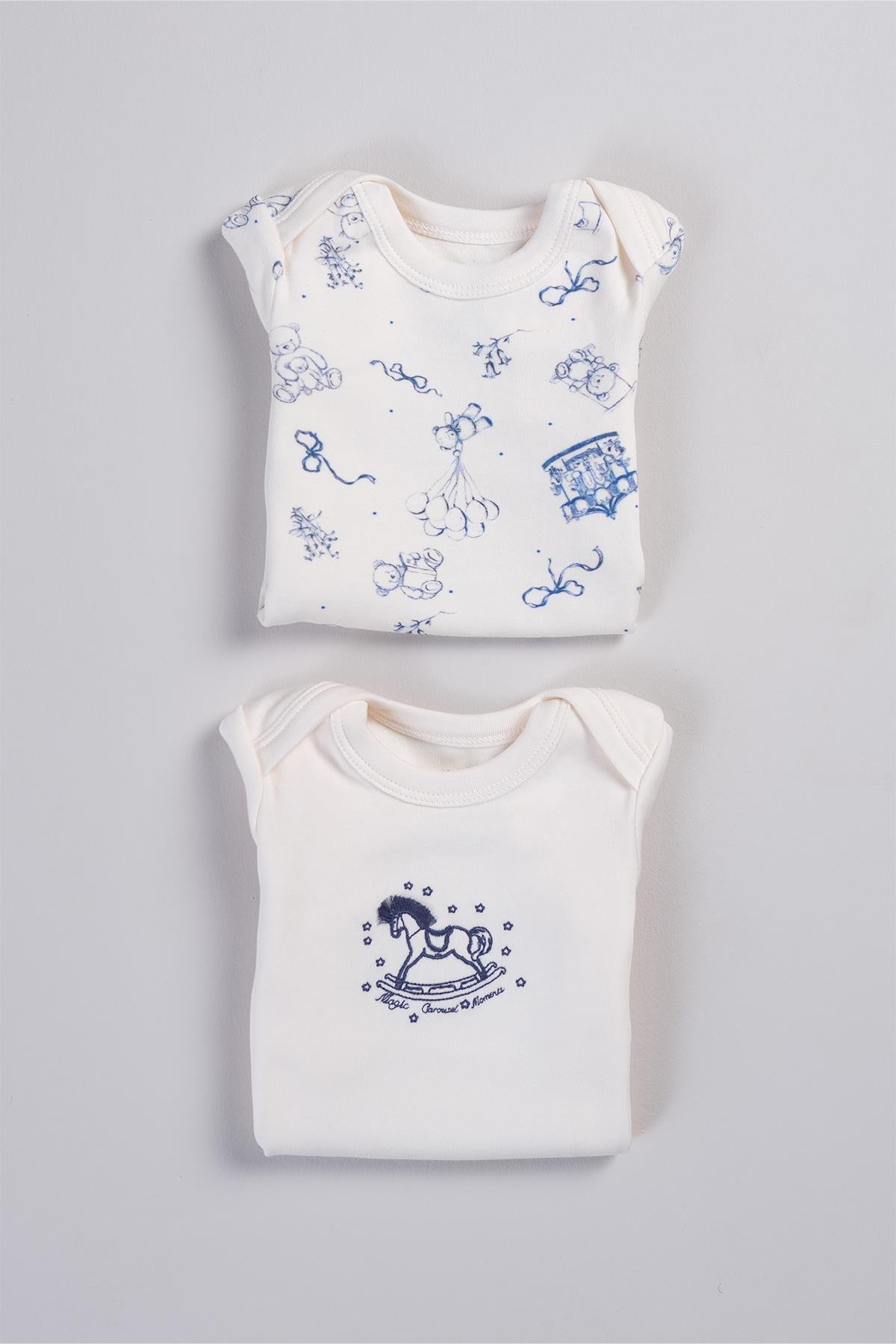 Bonderro 2'li Takım Çiçek Desenli Kaşkorse Bebek ve Çocuk Zıbın & BodyBonderro 2'li Takım Çiçek Desenli Kaşkorse Bebek ve Çocuk Zıbın & Body