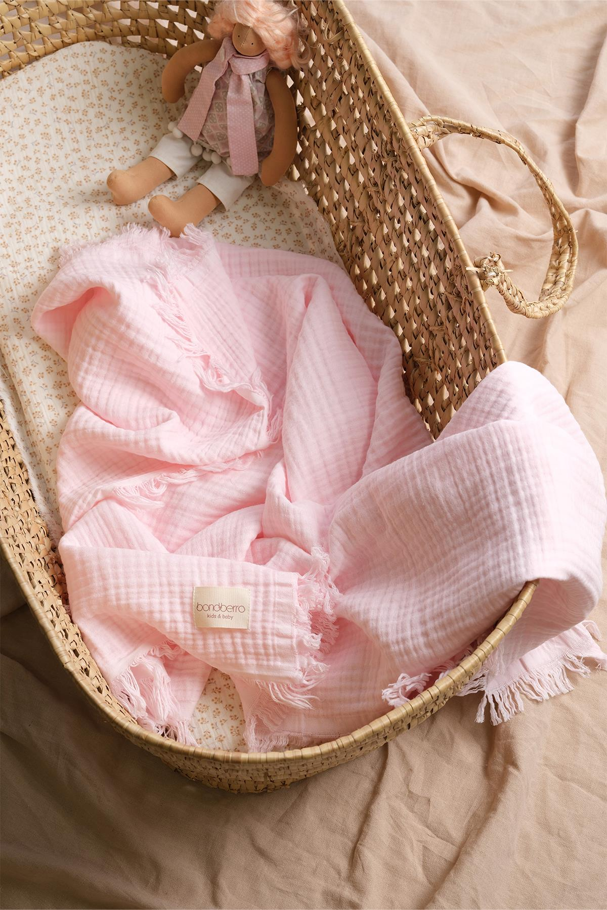 Bonderro 4 Katlı Müslin Saçaklı BattaniyeBonderro 4 Katlı Müslin Saçaklı Battaniye