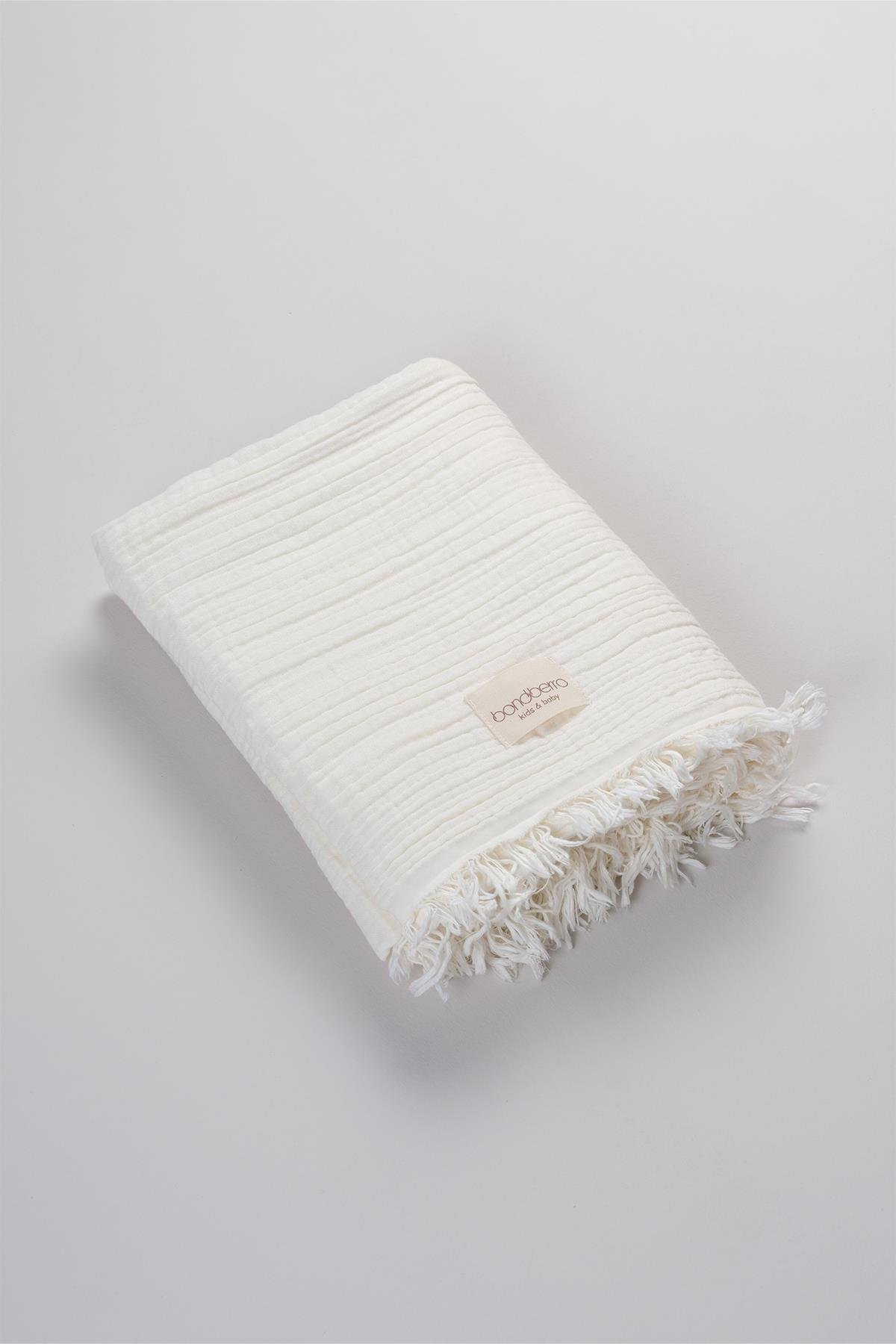 Bonderro 4 Katlı Müslin Saçaklı BattaniyeBonderro 4 Katlı Müslin Saçaklı Battaniye