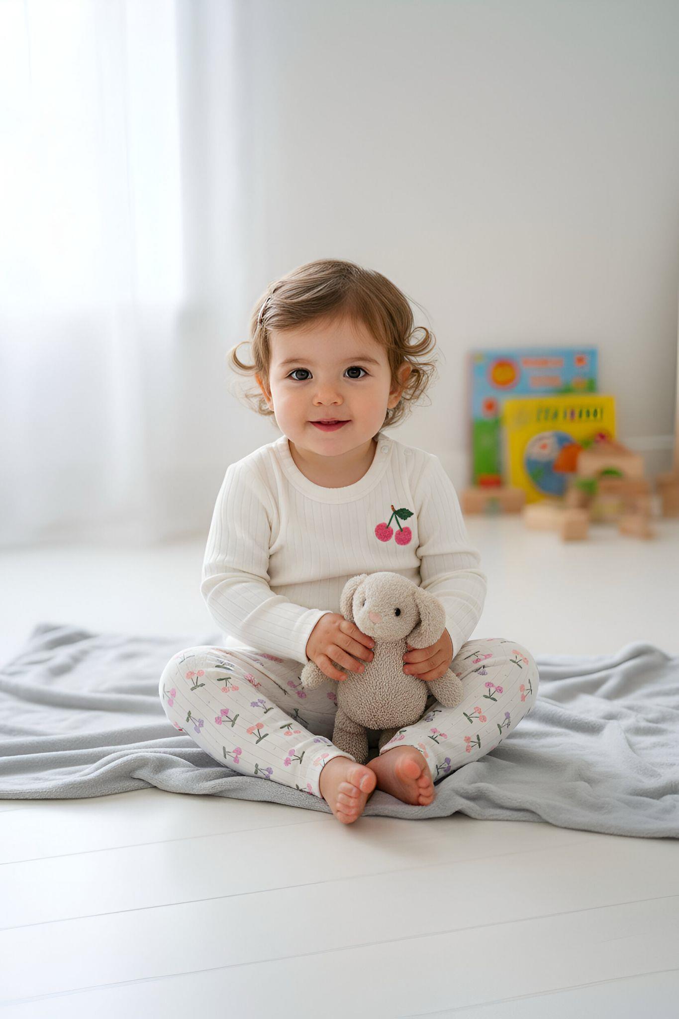 Bonderro Kiraz Nakış Alt Üst TakımBonderro Kiraz Nakış Alt Üst Takım