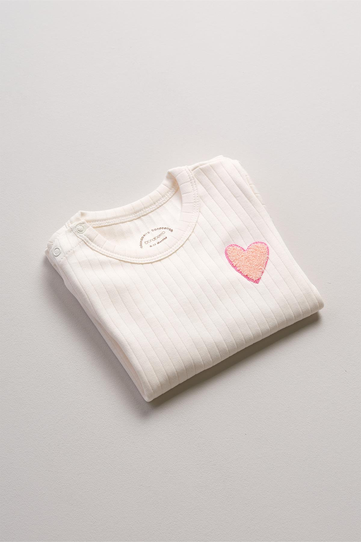 Bonderro Kiraz Nakışlı Kaşkorse Bebek ve Çocuk T-Shirt %100 PamukBonderro Kiraz Nakışlı Kaşkorse Bebek ve Çocuk T-Shirt %100 Pamuk