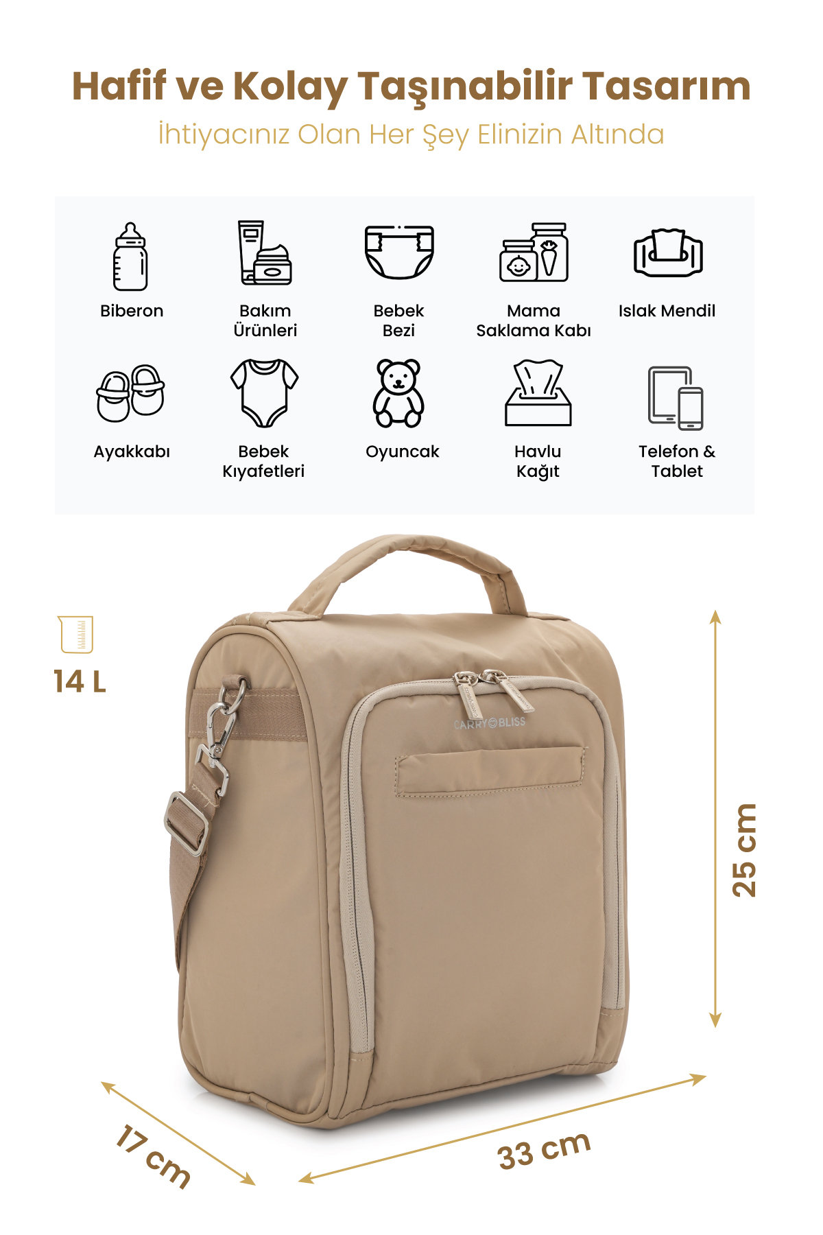 Carrybliss Çapraz Anne ÇantasıCarrybliss Çapraz Anne Çantası