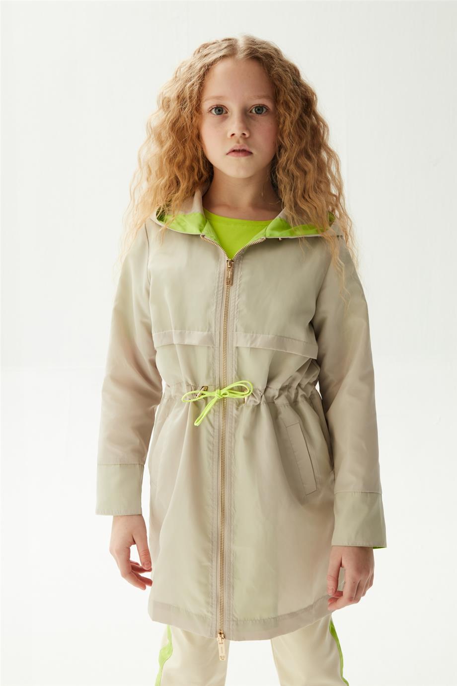 Fracomina Kız Çocuk Bej Yağmurluk
