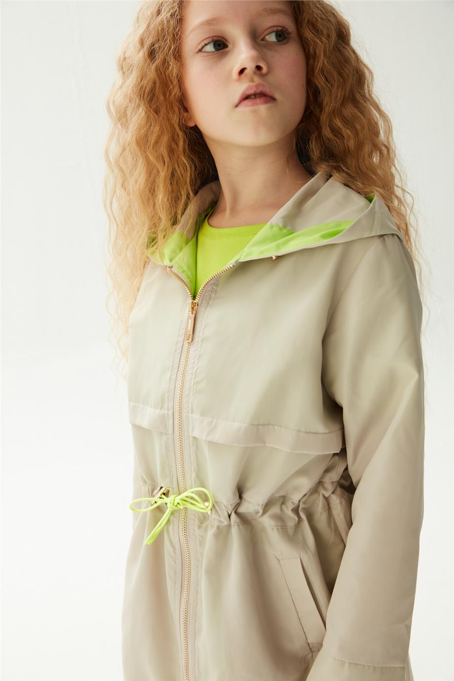 Fracomina Kız Çocuk Bej Yağmurluk