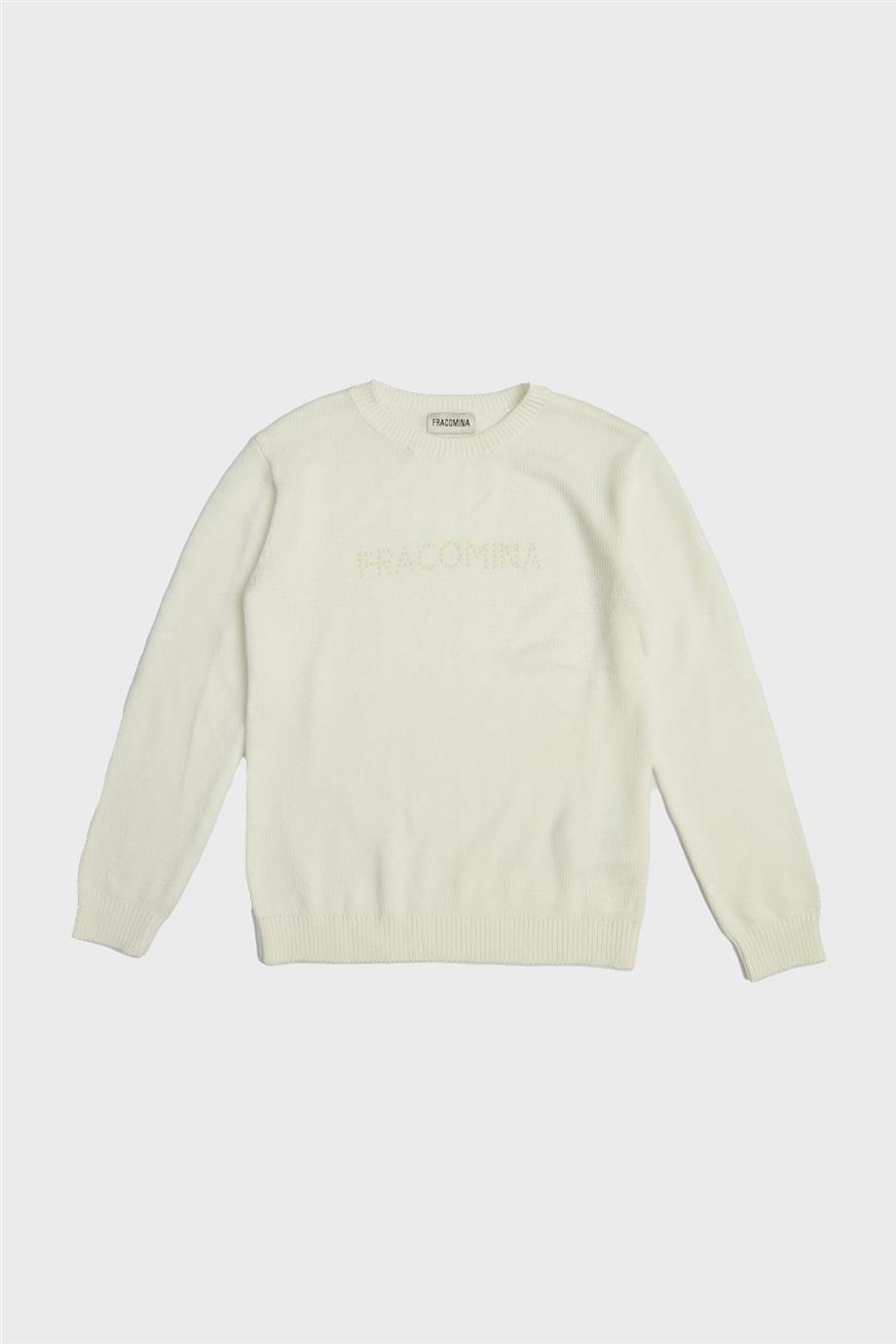 Fracomina Kız Çocuk Beyaz Kazak