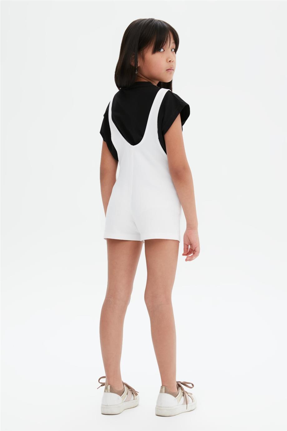 Fracomina Kız Çocuk Beyaz Salopet