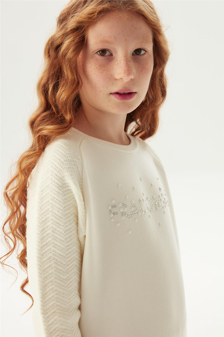 Fracomina Kız Çocuk Beyaz Sweatshirt