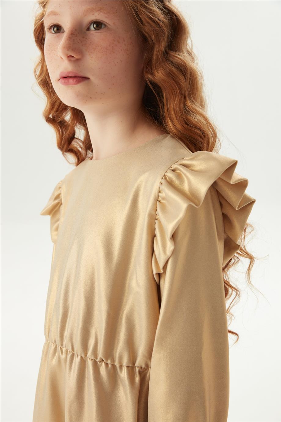 Fracomina Kız Çocuk Gold Elbise